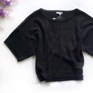 NWT New York & Co Black Beaded Sweater Sz Small